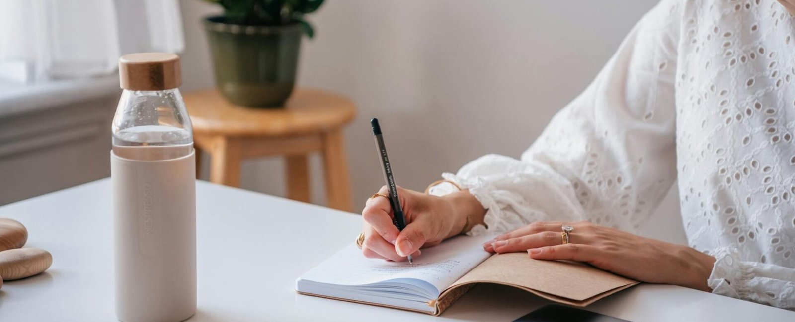 photo of a person taking notes